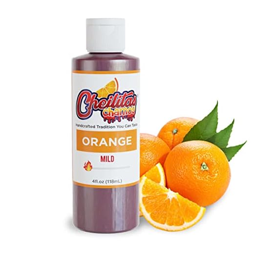 Cheilitas Chamoy All Natural Mexican Rim Candy Dip | Orange Mini Bottle | Hand Crafted for Drinks, Cocktails, Micheladas, Beer and More