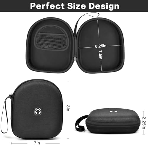 Protective Hard Shell Headphone Case for Sony WH-CH520/ WH-1000XM4, for JBL Tune 720BT/510BT, Shockproof Travel Storage Bag with Mesh Pocket, Earbud Carrying Pouch for Gym, Office, Commute (Box Only) by casmilee - Image 3
