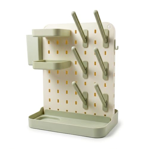 Baby Bottle Drying Rack, DIY Large Vertical Bottle Dryer Rack Holder, Detachable Space Saving Countertop Drying Rack by JZF (Green)