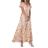 Sommerkleid Damen: Dieses Sommerkleid ist aus hochwertigem Stoff gefertigt. Der Stoff ist weich, bequem und atmungsaktiv und fühlt sich gut auf der Haut an. Einfach zu tragen und einzigartigen Stil schafft erstaunlichen Charme und macht Sie mehr schön, modisch, schön und elegant.