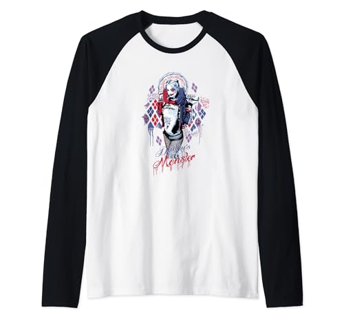 Image of Suicide Squad Daddy's Lil Monster Raglan Baseball Tee