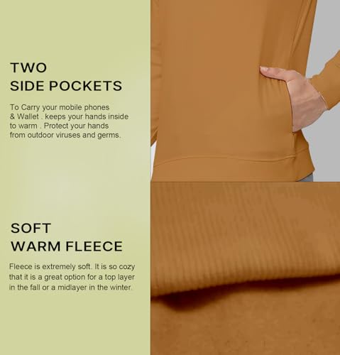 Image of Sleepynuts Unisex Fleece Sweatshirt for Men and Women (Mustard,X-Small)