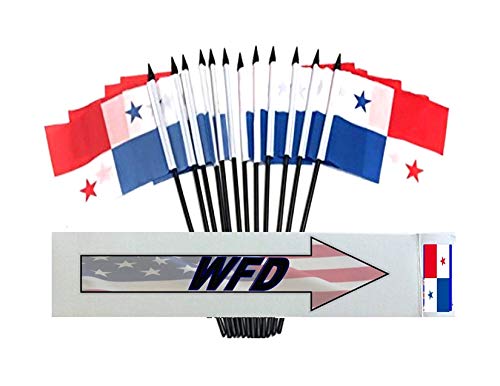 144-Pack Panama Miniature Desk Flags – 4"x6" Polyester Handheld Waving