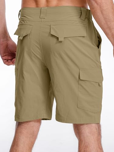 Mens Cargo Shorts, Lightweight Hiking Shorts for Men, Multi-Pocket Quick Dry Fishing ShortsFor Golf,Camping, Travel3