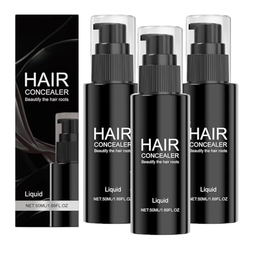 Hair Concealer, cobertura de raíz instantánea, spray de corralor de raíz para pelos de adelgazamiento, prueba de sudor y duradero, acreedor de cabello gris rápido y fácil para mujeres y hombres (3pcs)
