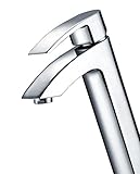 Kraus FVS-1810-PU-10CH Visio Single Lever Vessel Bathroom Faucet with Matching Pop Up Drain