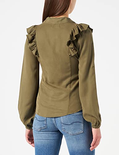 Springfield Camicia Manica Lunga Tencel Volant