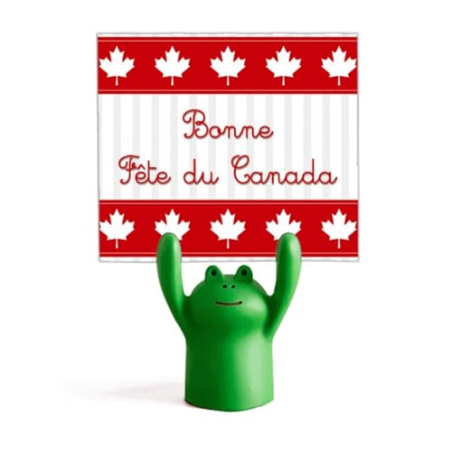 Porte-mémo en érable canadien rouge support papier Happy Canada Day