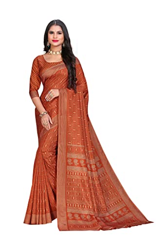 Image of Vimla Women's Kanjivaram Silk Uniform Saree and Unstitched Blouse Piece | Office School Uniform Saree For Women | Sari for Women