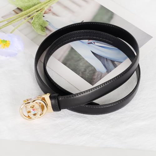 Image of Aurolran Women's Leather Belt with Buckle - Ideal for Dresses, Jeans, and Coats