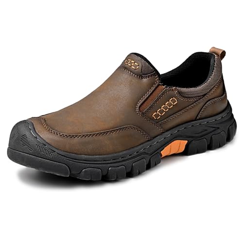 Men's Lightweight Slip on Casual Loafers Breathable Non Slip Driving Walking Shoes Moccasins Business for Wedding Indoor Outdoor Khaki