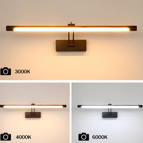Lámpara de pared orientable con luz blanca LED rectangular para el espejo 5
