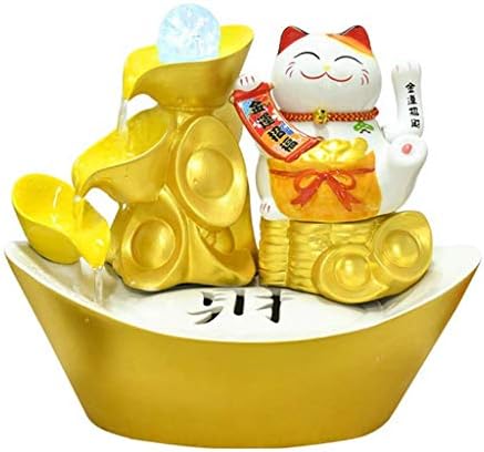Living Room Accessories Table Fountain Modern Table Fountain with Crystal Ball Feng Shui Lucky Decoration for Indoor Table Top Desk 11.8" H Indoor Relaxation Table Fountain Waterfall (Color : B) image 5
