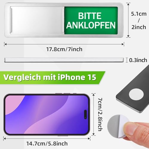 NOCHME Klopfen Bitte Nicht Stören Schild Schiebe Türschild Bitte Klopfen Oder Bitte Nicht Stören Magnetisch Klebe Acryl Klebeschild Türschilder Für Türen Büro