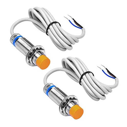 InduSKY 2pcs 8mm Inductive Proximity Sensor Detecting Distance Approach Sensor Cylinder Proximity Switch NPN NO DC 6-36V 300mA 3-Wire (Diameter 18mm)