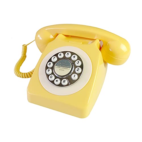 Corded Retro Phone, TelPal 80's Classic Telephone/Old Fashion Landline Phone/Wired AntiqueTelephone for Home/Office/Hotel