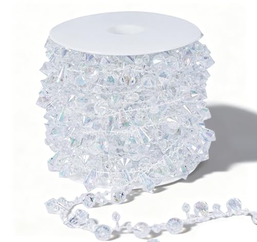 Anstore Christbaumkette Weiß Weihnachtsbaumschmuck Perlenkette...