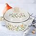 3pcs Enamel Stock Pot Lids Flat Bottom Cooking Pots Soup Stew Pasta Canning Vintage Floral Design Nonstick Cookware All Stove Types