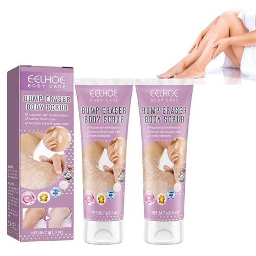 Bump Eraser Body Scrub, Sugar Scrub for the Body, Body Brightening Scrub, Natural Exfoliating Scrub for Moisturising, Body Scrub, Body Exfoliator Scrub, Revitalising Peeling (2 Pieces)