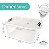 Pack Of 4 Plastic Storage Box Clear,Stackable Heavy Duty Multi-Purpose ...