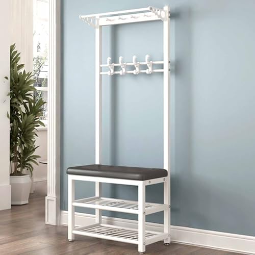 Pull Out Shoe Rack Rotating Shoe Cabinet Cabiner Rotate Rotating Shoe Storage Rack for Wardrobes Retractable，4-in-1 Metal Coat Rack with Shoe Bench & 11 Hooks - Free Standing Entryway Hall T