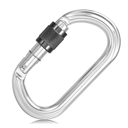 mingzhe 25KN Srew Locking Gate Mosquetão Heavy Duty Forma D Fivela Pack Argola em D Mosquetão Escala