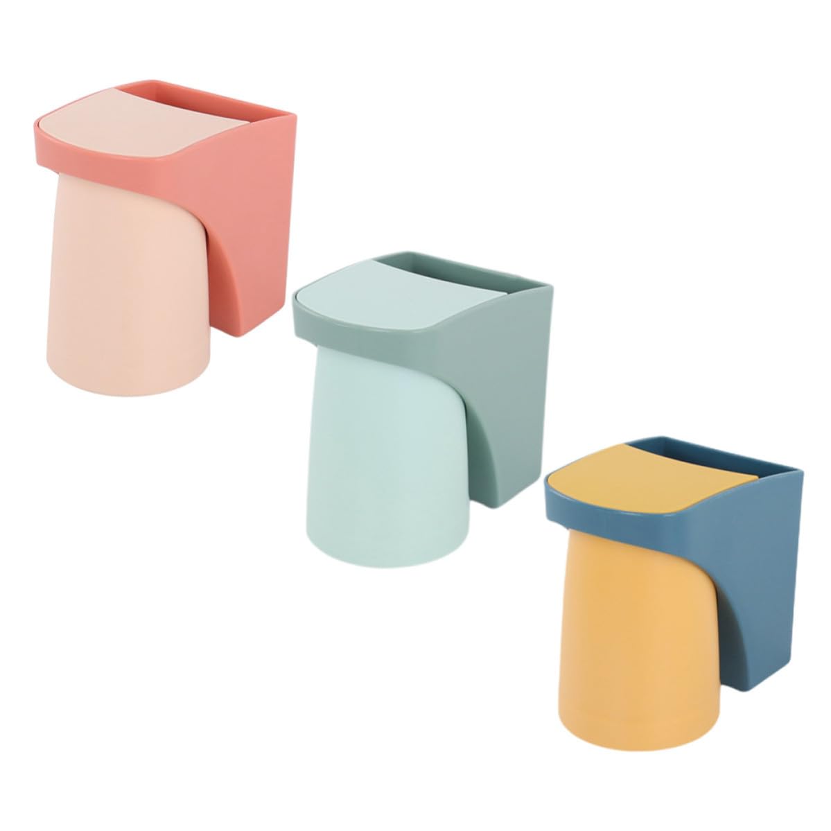 Support brosse à dents magnétique sans perçage Luxshiny avec organisateur mural porte-gobelet