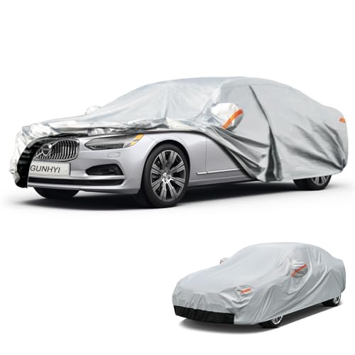 Image of GUNHYI 6 Layer Car Cover Custom Fit Volvo S90 (2016-2026) Waterproof All Weather, Heavy Duty Outdoor Snow Sun Rain Uv Protection (Ships from US Warehouse, Delivery 3-8 Days)