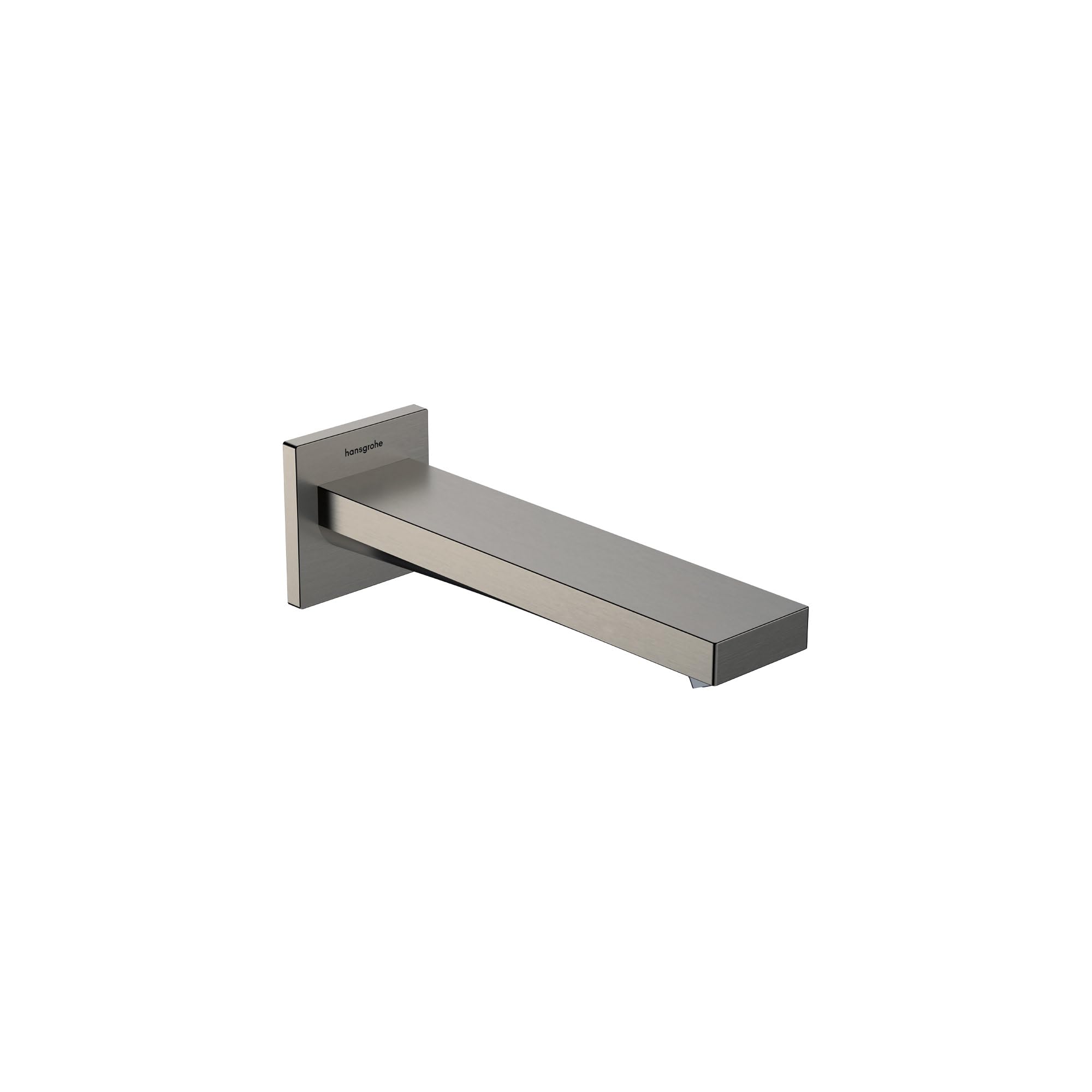 Bec de baignoire hansgrohe Tecturis E noir chromé brossé 73410341 pour salle de bain moderne