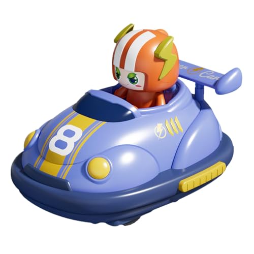 Parachoques RC para coche teledirigido | Eyector RC con luz y música | Juguete de dibujos animados RC para niños de 3 a 8 años con aerosol recargable y personaje de dibujos animados