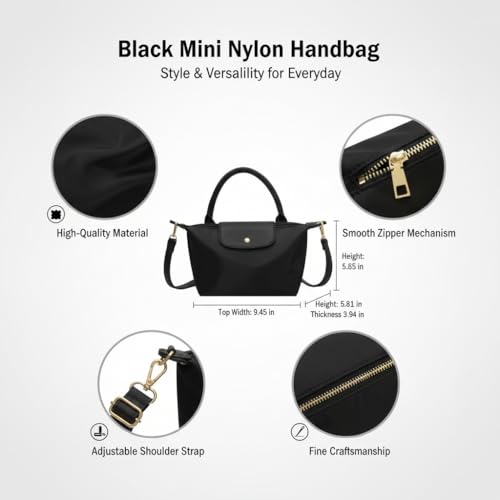 Mini bolso cruzado pequeño para mujer en nylon miniatura 5