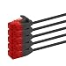 Produktbild 1aTTack.de Cat6 Cat.6 Netzwerkkabel Cat6 Lankabel Cat Slim Cat.6 schwarz - 5 Stück - Patchkabel Cat Slim Kabel (Kleiner Durchmesser - sehr flexibel) 1000 Mbit/s - 1m