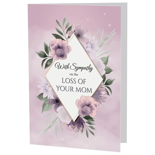 Tukora Sympathy Card for Loss of Mom, Loss of Mother – A5 Card with Printed Verse – Premium UK Made Design