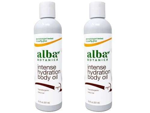 Alba Botanica Hawaiian Organic Body Oil - Kukui Nut - 8.5 Ounce (Pack of 2), 'Packaging may vary'