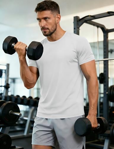 Image of MAGCOMSEN Men's Short Sleeve T-Shirt Quick Dry UPF 50+ Athletic Running Workout Fishing Top Tee Performance Shirts