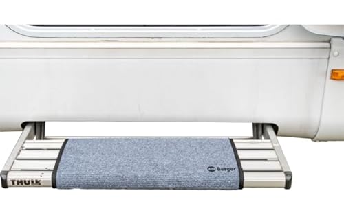 BERGER Clean Step Matte | Schmutzfänger Fußmatte für Trittstufe Treppen | rutschfest & robust | einfache Reinigung | Wohnwagen Wohnmobil Zubehör