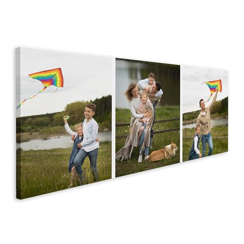 Print Maniacs Personalised Panoramic Canvas with Photos, Customised Canvas with Pictures, Personalised Gifts for Kids, Baby, Women, Men