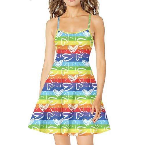 Image of Biyejit Women Casual Loose Dress Strap Long Summer Beach Swing Dress