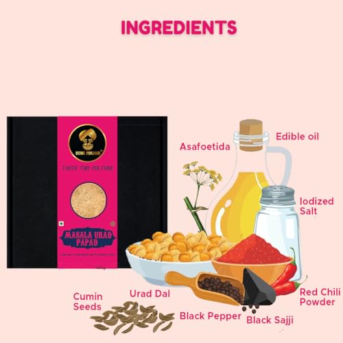 Image of Being Punjabi Urad Papad, 510g | 100% Natural Amritsari Dal Papad with No Soda | Papadam, appalam and fryum