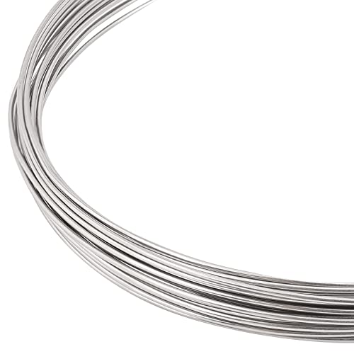 BENECREAT 20 Gauge Niobium Wire, 16.4FT Round Durable Niobium Soft Beading Wire for Craft Jewelry Bracelets Making