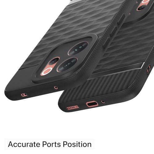 Image of Pikkme Back Cover for Vivo V70 5G Camera Protection 3D Hexa Cube Design Silicone Protective Bumper Case (Black)