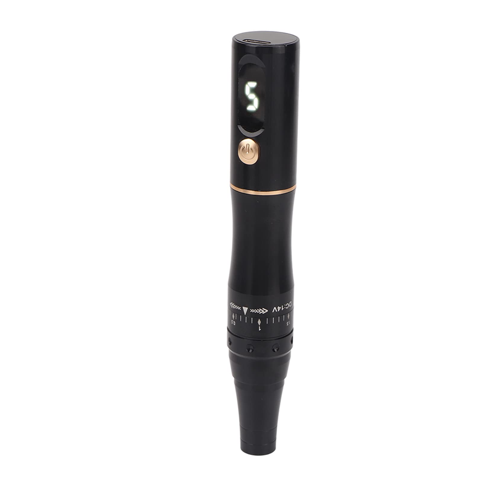 Microblading Makeup Machine, Eyeliner Microblading Pen 5 Gears Strong Motors Adjustable for Salon for Beginner (Black)-picture-51