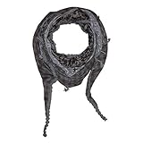  Superfreak® Dreiecktuch mit Blumen Muster ° dreilagig genäht ° Tuch ° Schal ° Halstuch ° Farbe: schwarz/beige/braun