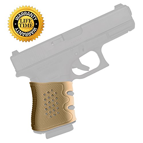 Handgun Grip Sleeve ✮ Compatible With Glock ✮ The Ultimate Silicone Rubber Sleeve ✮ Fits G17 / G19 / G20 / G21 / G22 / G23 / G31 / G32 / G37 / G38 ✮ (3 Pack; Black, Od Green, Desert Sand) #TOP3