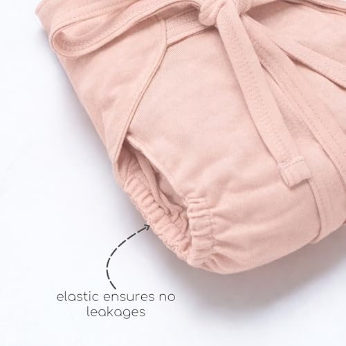 Image of Organic Bamboo Cotton Baby Nappies Pack of 3 | Soft, Breathable & Reusable Solid Cloth Diapers | Multicolor 0-3 Months