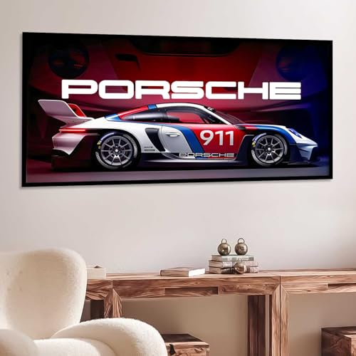 Image of walllane Big 911 Porsche Car Framed Posters Gift Items for Boys Room Wall Decoration Bedroom Living Room Office Studio Decor | Car Poster Frame for Wall Decor Set Of 1Size(10 x 19 inch)