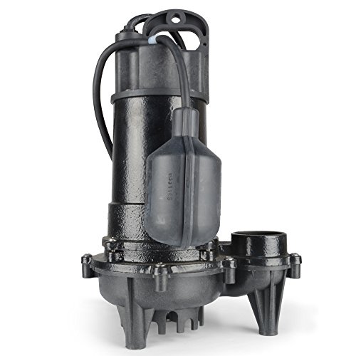 Eco-Flo Products Ecd50W Cast Iron Sump Pump With Wide Angle Switch, 1/2 Hp, 4,400 Gph #TOP5