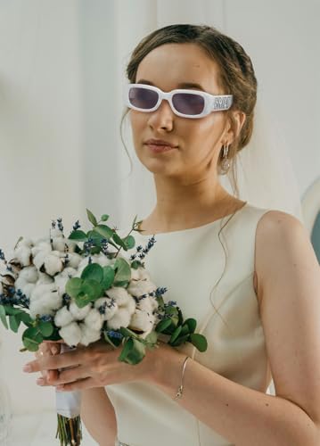 Bride Sunglasses，Bachelorette Party Sunnies, Engagement Decorations, Bridal Shower Accessory, Vintage Small Square Style, Bride To Be Gift3