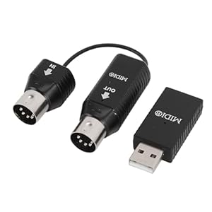 Vbestlife Kabelloser MIDI-Adapter USB Interface