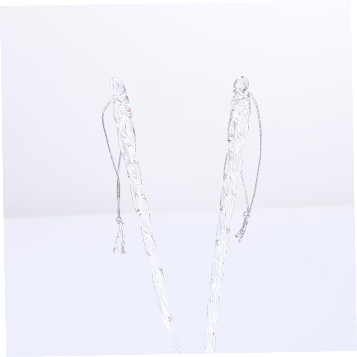 Cabilock 30 Piezas Colgante de árbol de Navidad Christmas Tree Decorations decoración navideña carámbanos de Navidad de Vidrio Gotas de carámbanos de Vidrio Ornamento Ventana Decoraciones